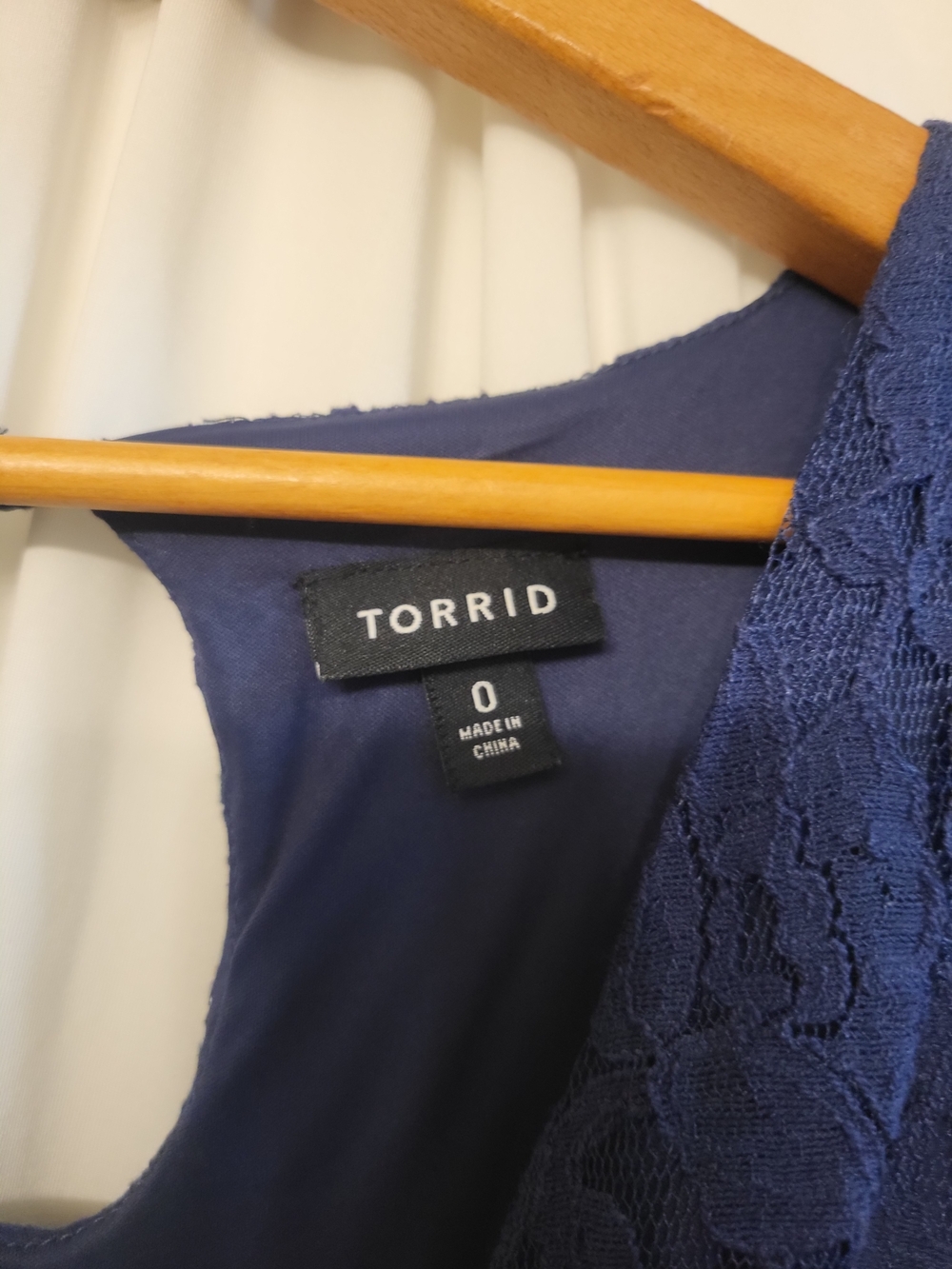 torrid Navy Lace Tank with Sleeveless Cut